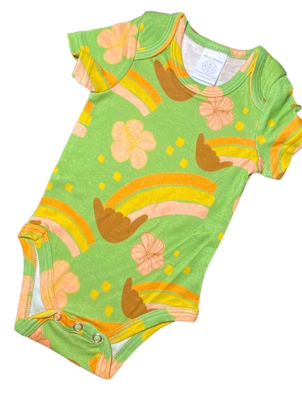 Elli-O Shaka Rainbow Onesie, 18-24mo